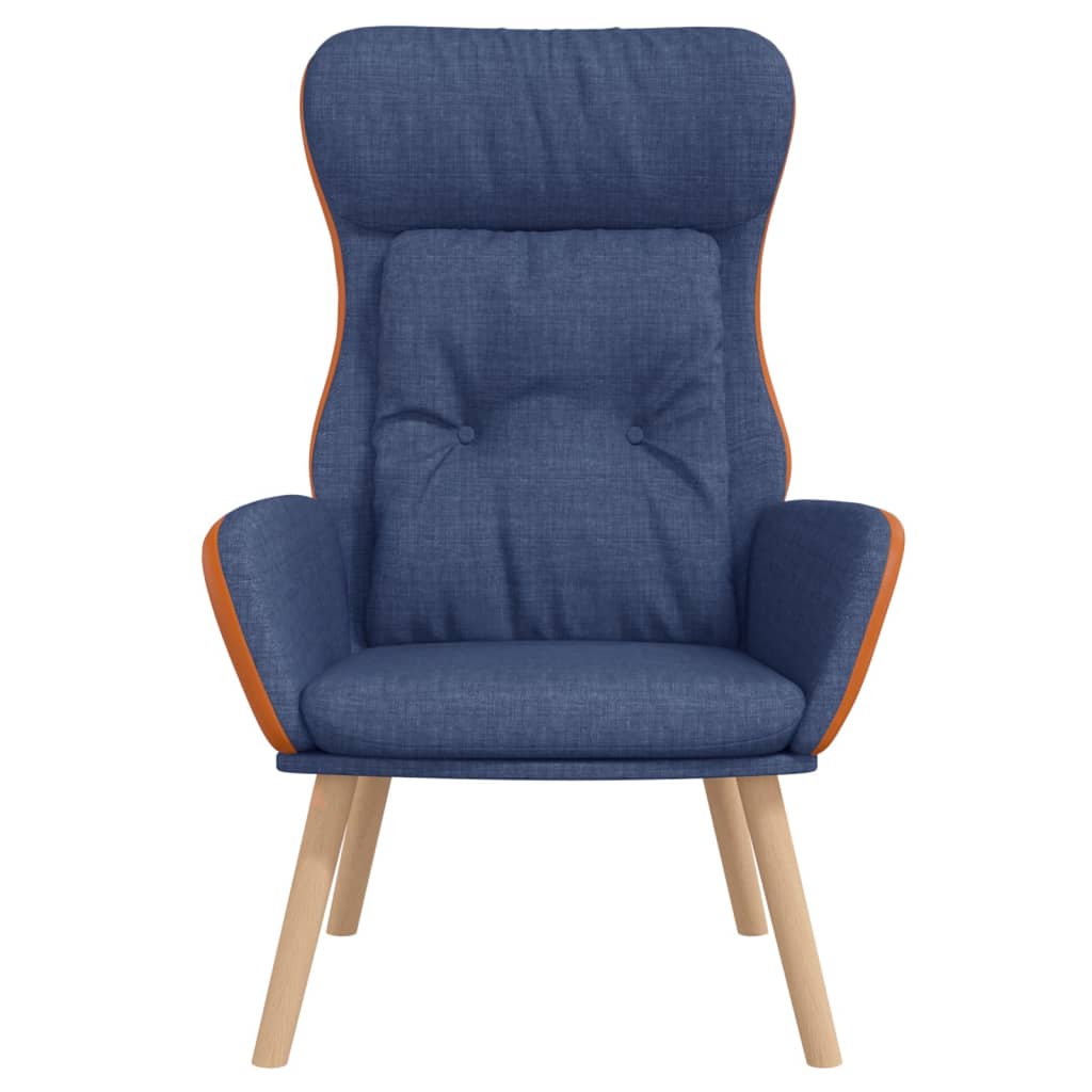 Relaxstoel stof en PVC blauw