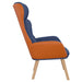 Relaxstoel stof en PVC blauw