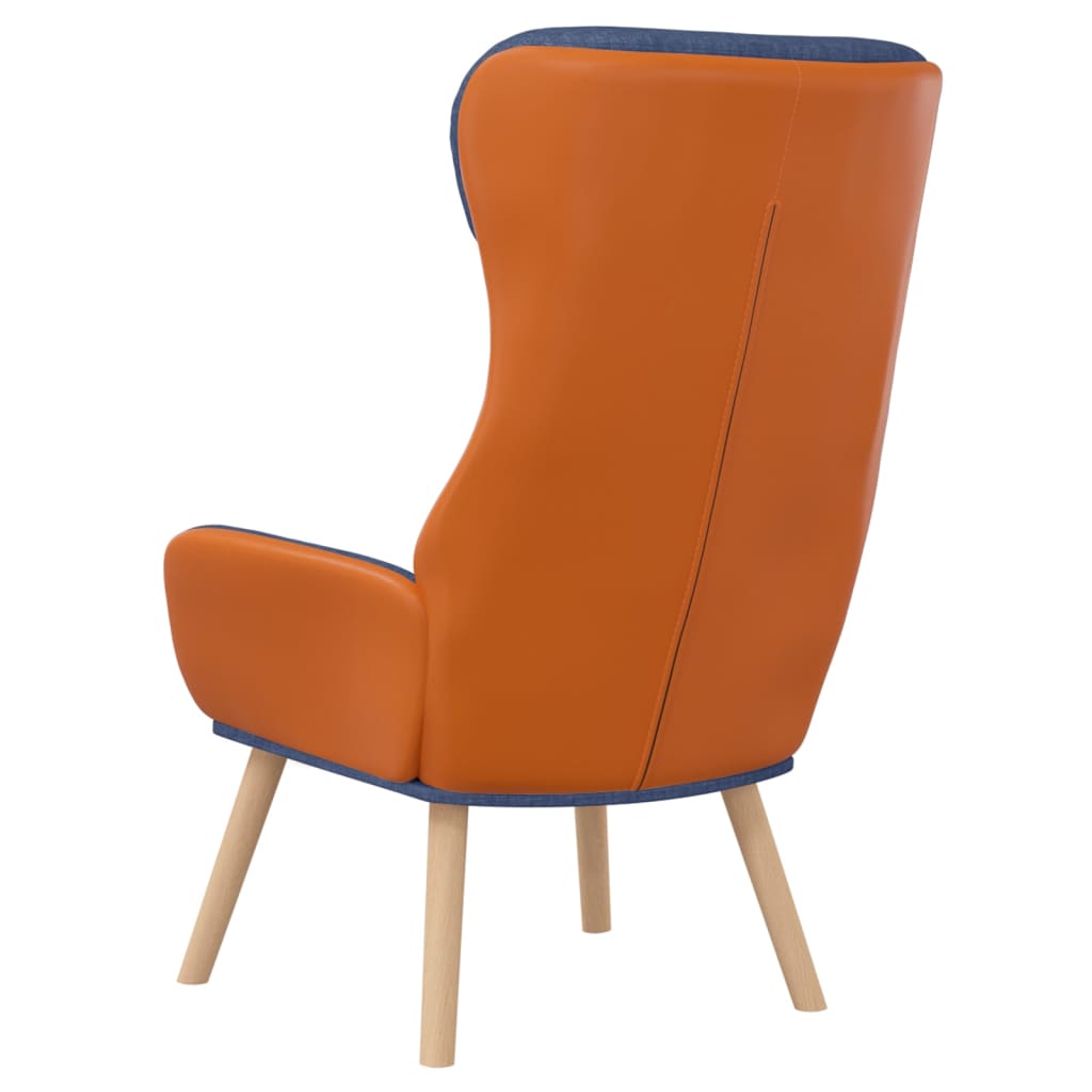 Relaxstoel stof en PVC blauw