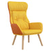 Relaxstoel stof en PVC mosterdgeel