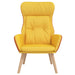 Relaxstoel stof en PVC mosterdgeel