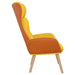 Relaxstoel stof en PVC mosterdgeel
