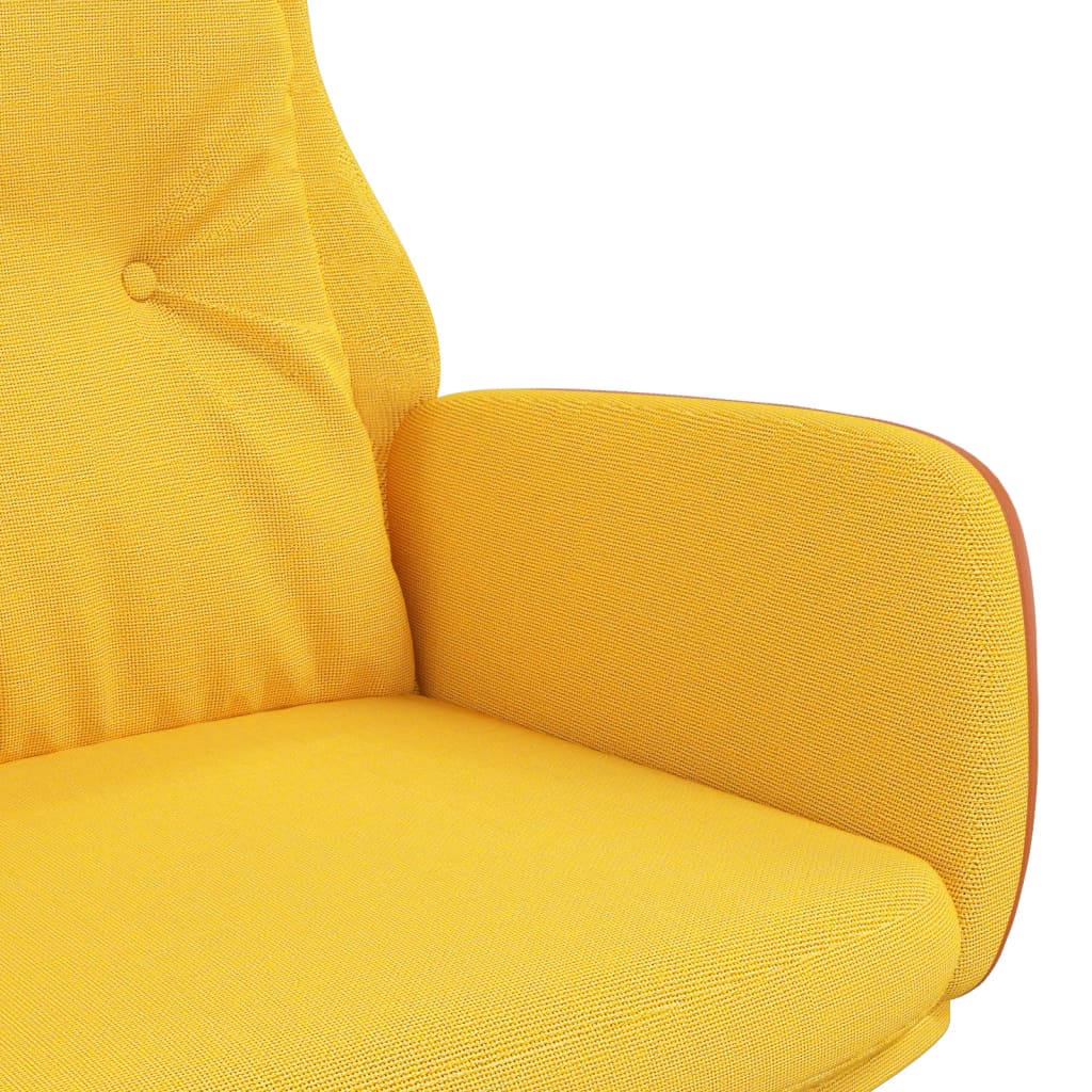 Relaxstoel stof en PVC mosterdgeel