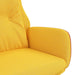 Relaxstoel stof en PVC mosterdgeel