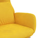 Relaxstoel fluweel mosterdgeel