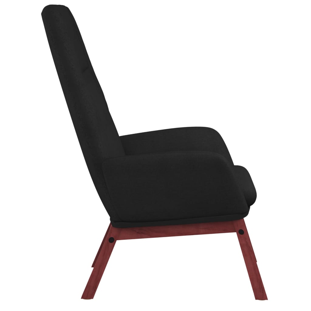 Relaxstoel stof zwart