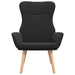 Relaxstoel stof zwart