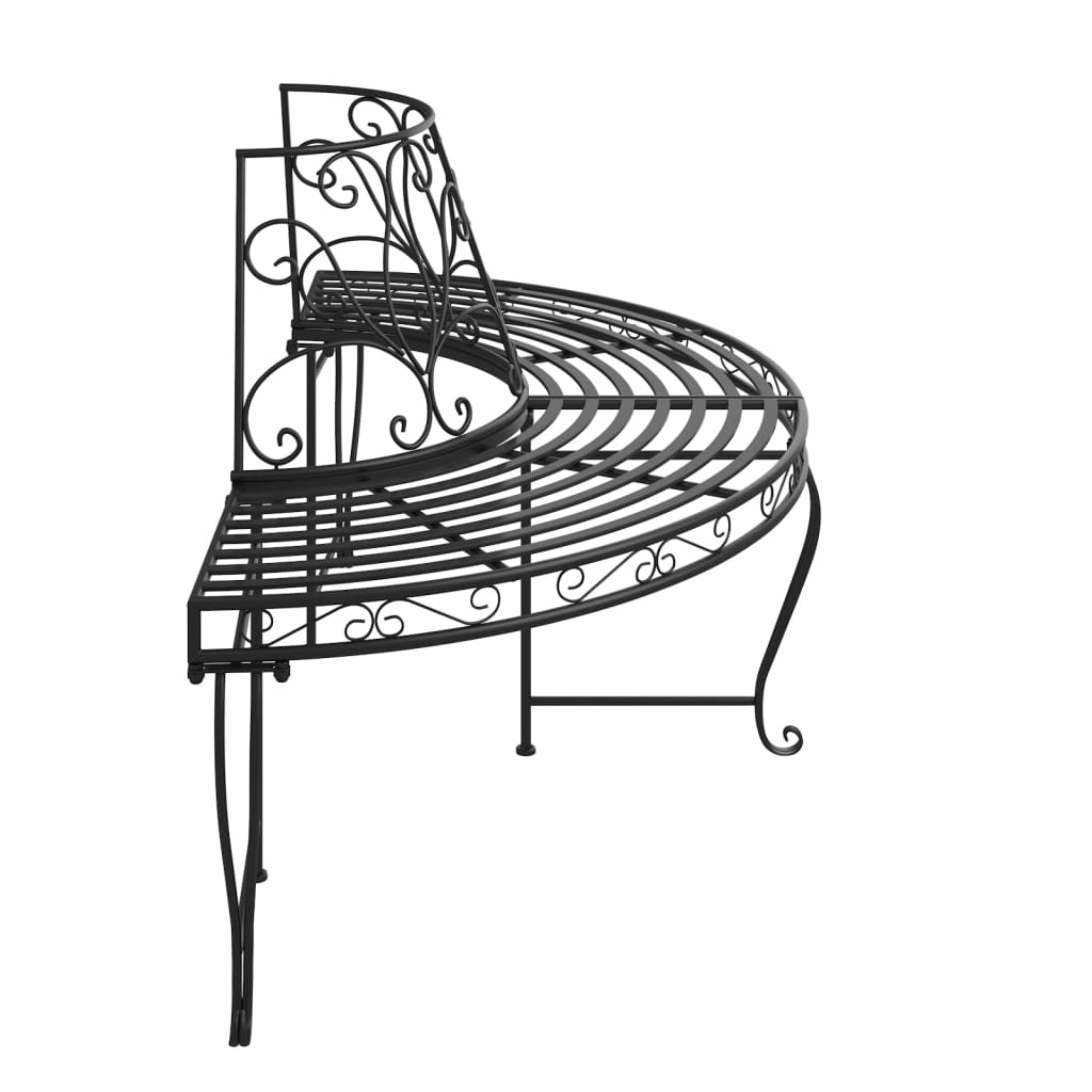Boombank halfrond Ø160 cm staal zwart