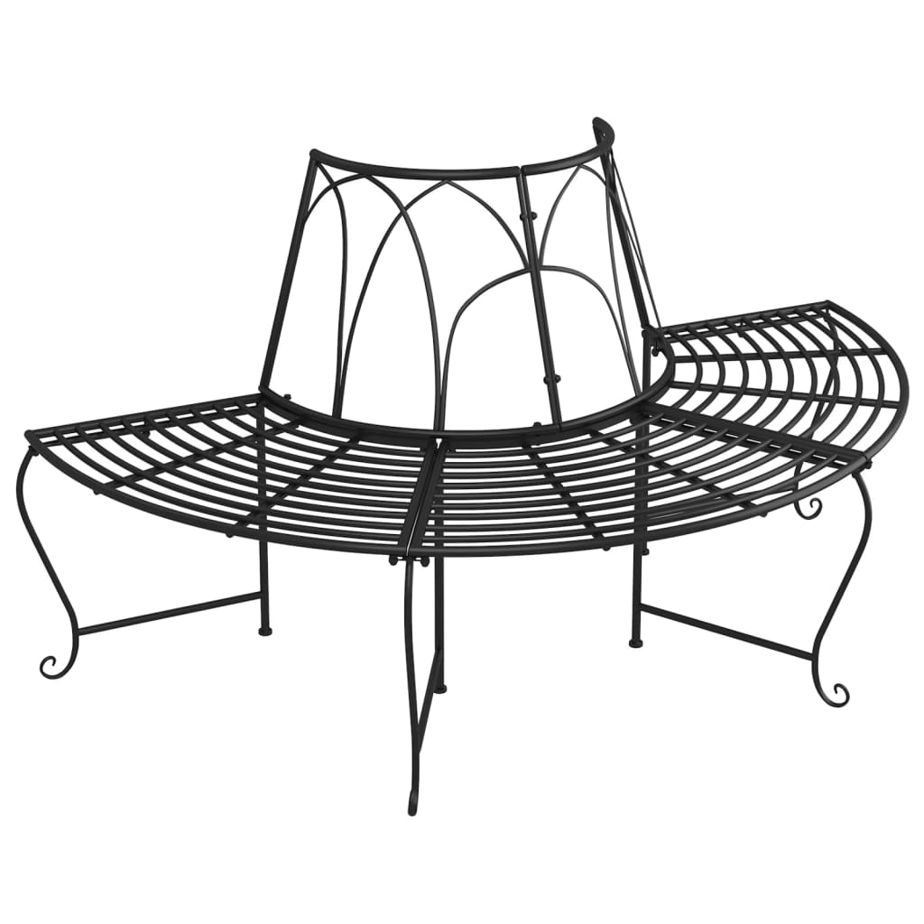 Boombank halfrond Ø159 cm staal zwart