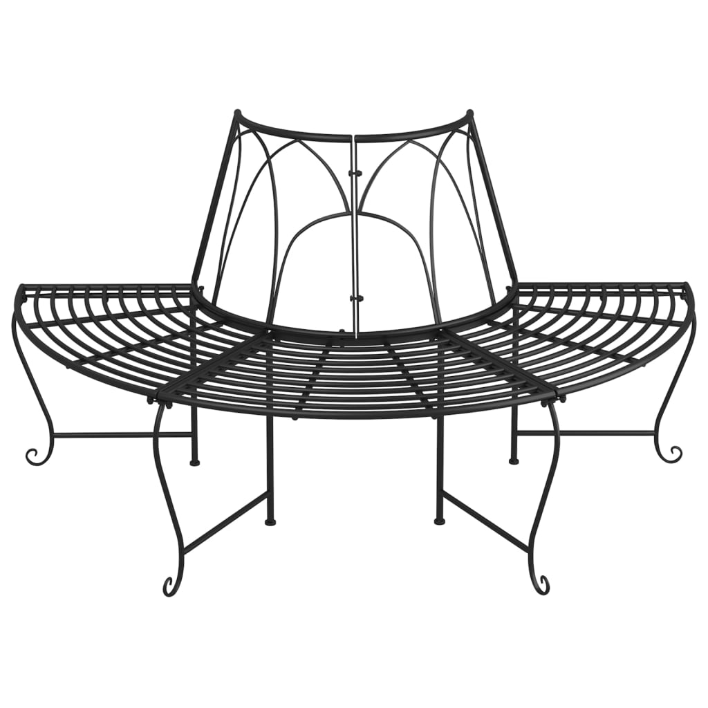 Boombank halfrond Ø159 cm staal zwart