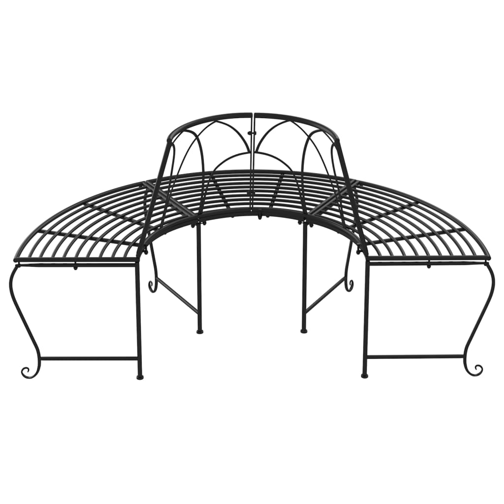 Boombank halfrond Ø159 cm staal zwart
