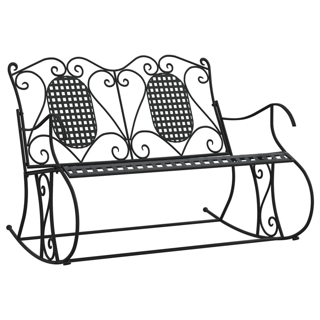 Schommelbank 2-zits 113 cm staal zwart