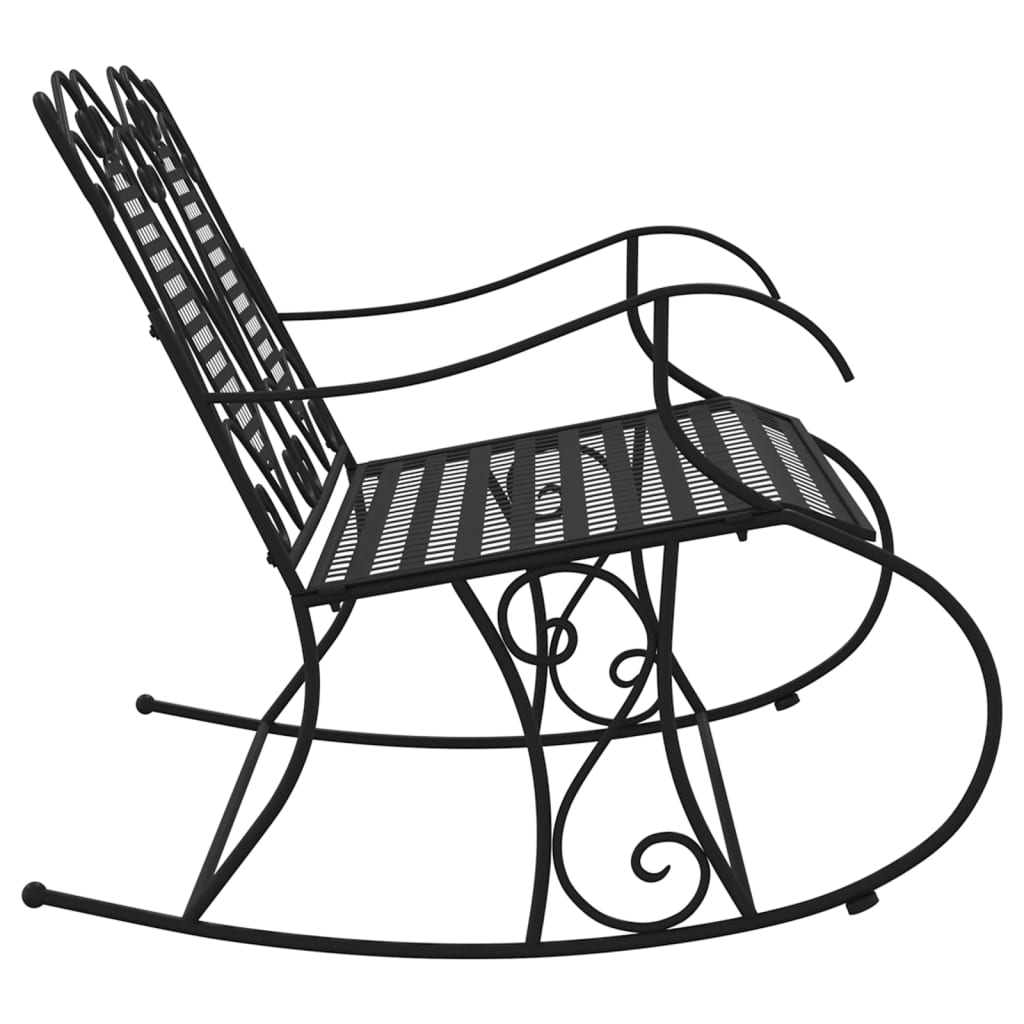Schommelbank 2-zits 113 cm staal zwart
