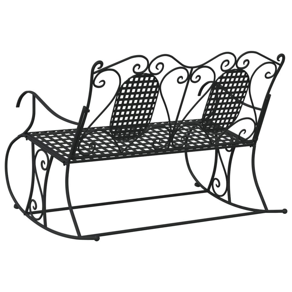Schommelbank 2-zits 113 cm staal zwart