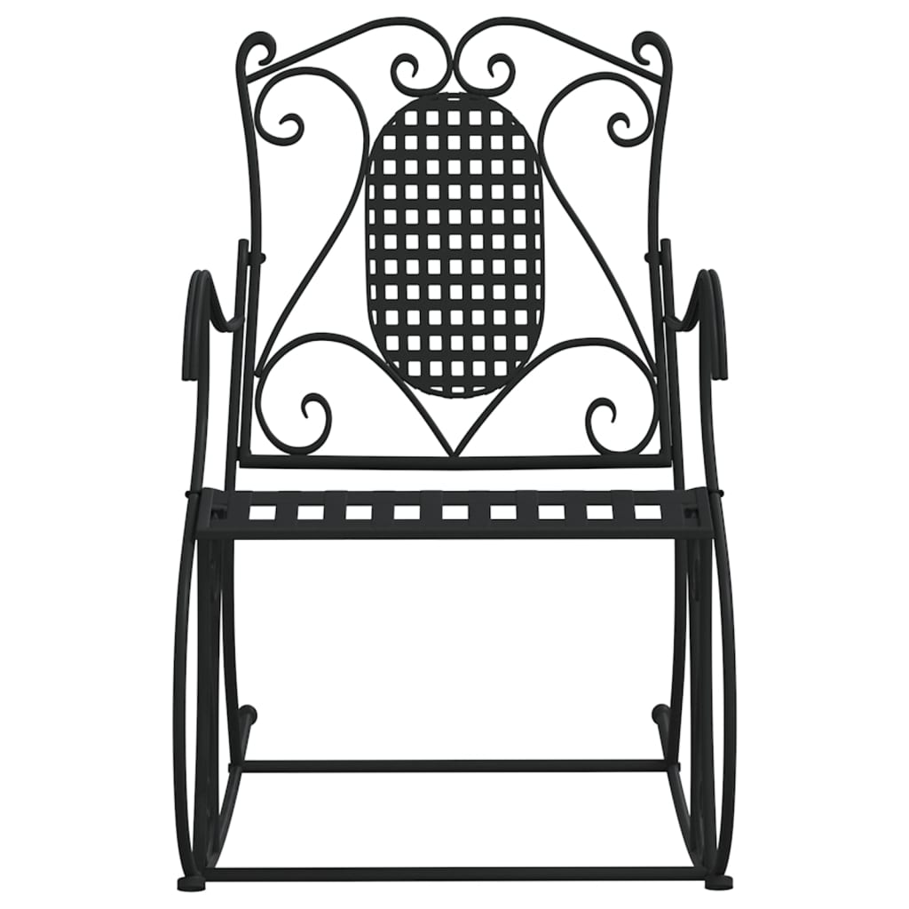 Schommelbank 84 cm staal zwart