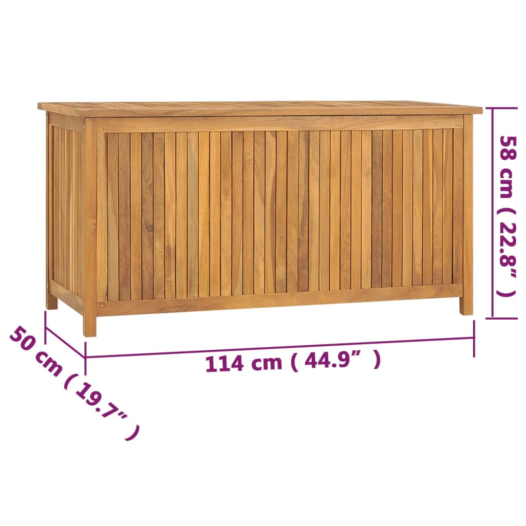 Tuinbox 114x50x58 cm massief teakhout