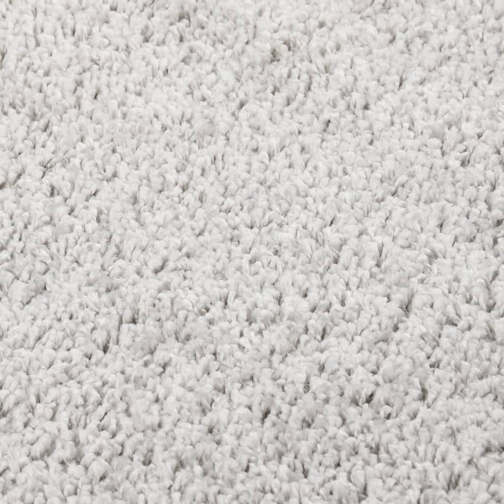 Vloerkleed shaggy anti-slip 80x150 cm lichtgrijs