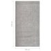 Vloerkleed shaggy anti-slip 80x150 cm lichtgrijs