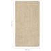 Vloerkleed shaggy anti-slip 80x150cm crèmekleurig