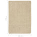 Vloerkleed shaggy anti-slip 120x170 cm crèmekleurig