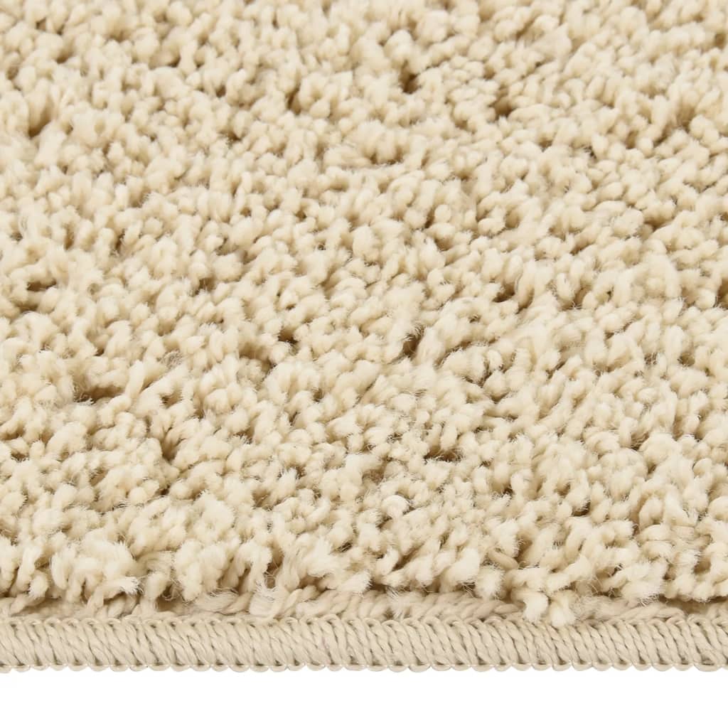 Vloerkleed shaggy anti-slip 200x290 cm crèmekleurig
