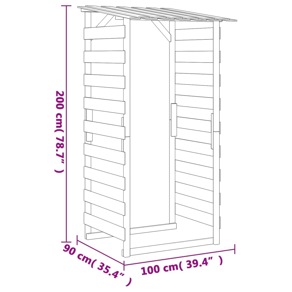 Pergola's met dak 4 st 100x90x200 cm geïmpregneerd grenenhout