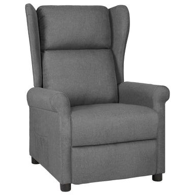 Fauteuil verstelbaar stof lichtgrijs