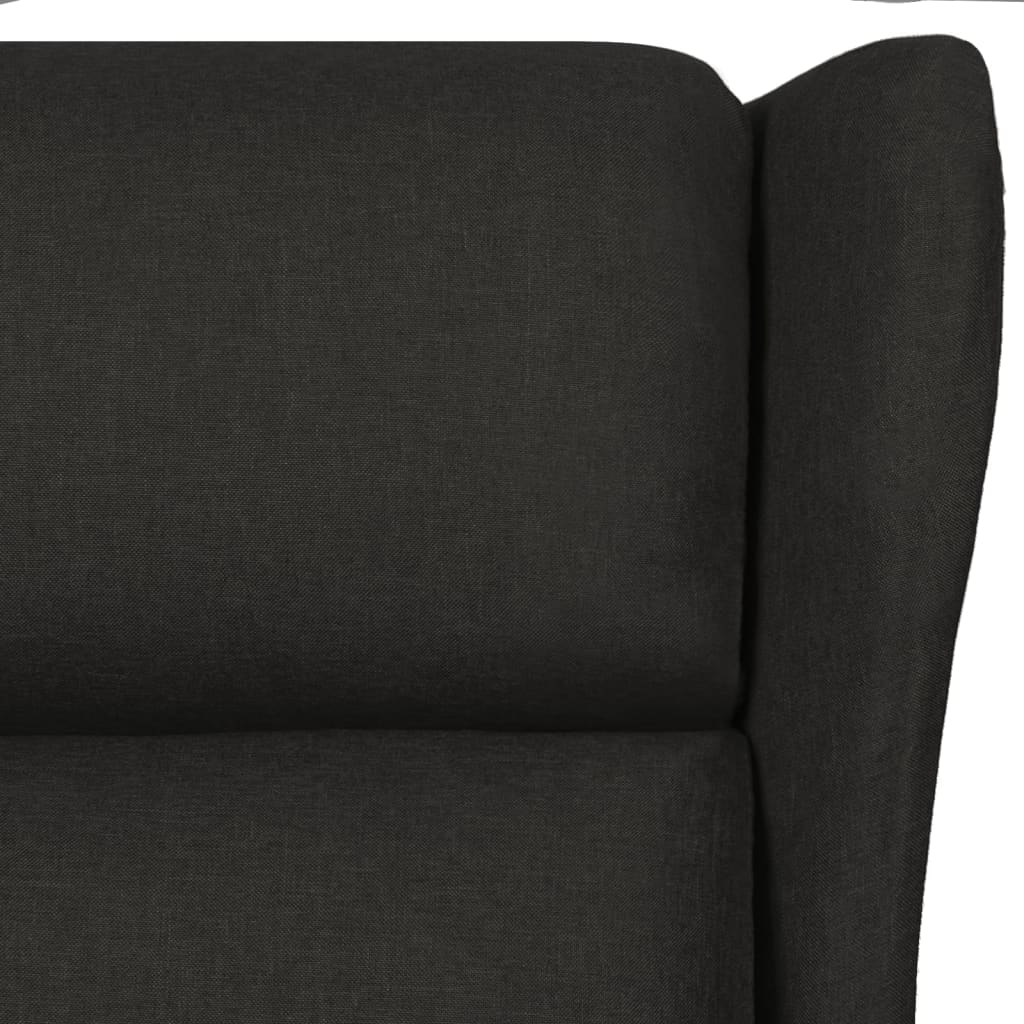 Fauteuil verstelbaar stof zwart