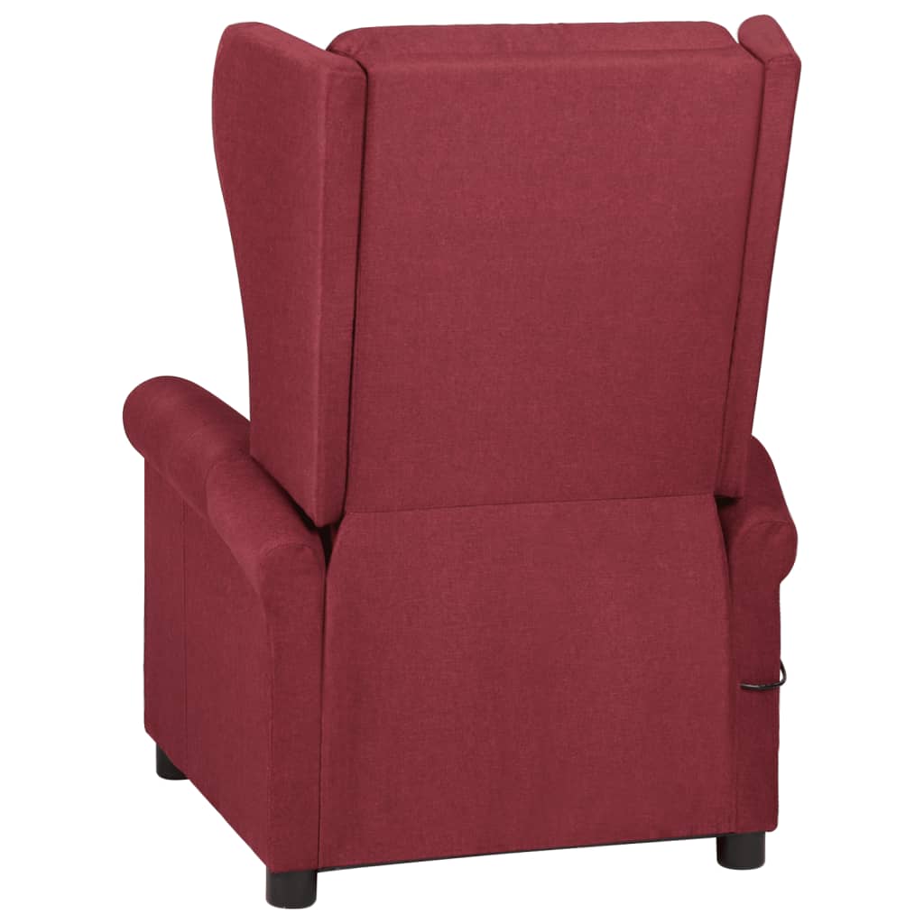 Fauteuil verstelbaar stof wijnrood