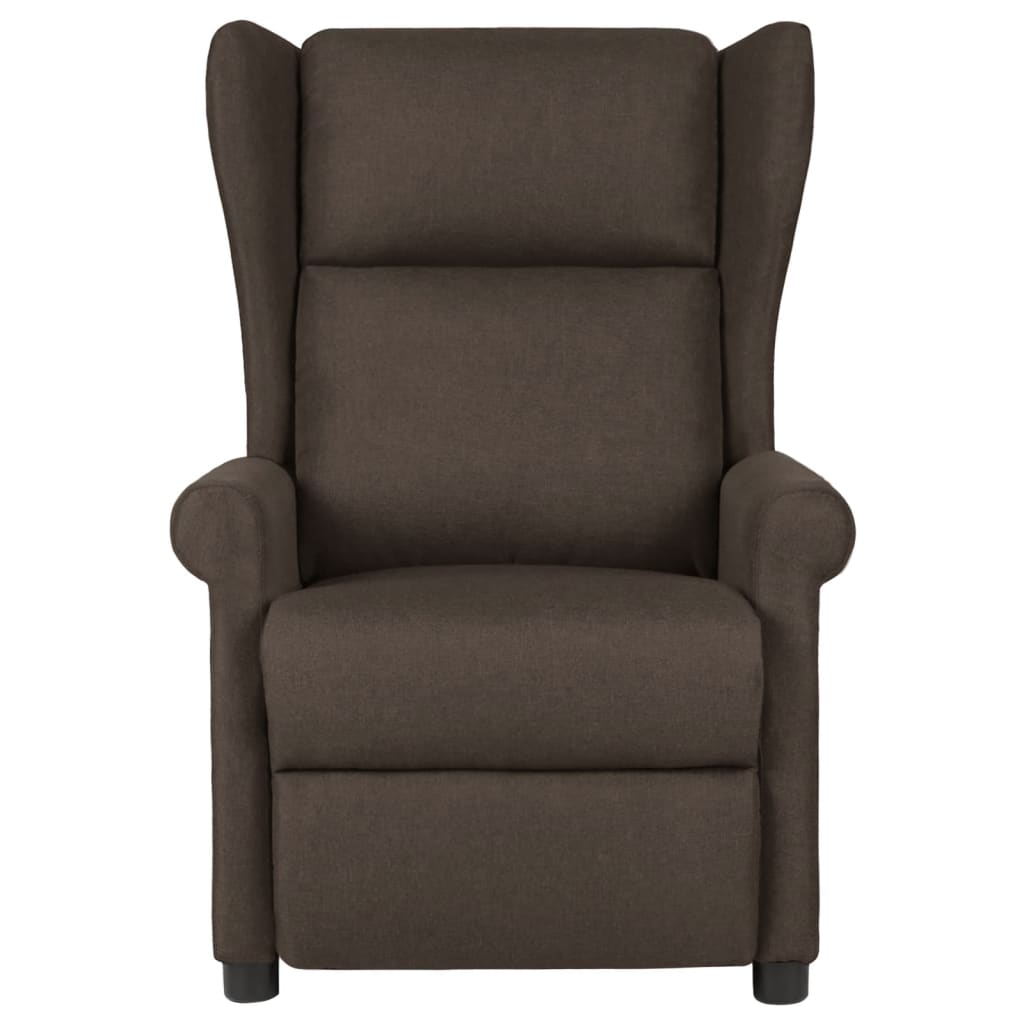 Fauteuil verstelbaar stof donkerbruin
