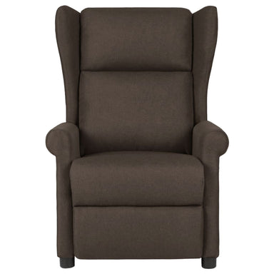 Fauteuil verstelbaar stof donkerbruin