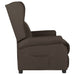 Fauteuil verstelbaar stof donkerbruin