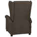 Fauteuil verstelbaar stof donkerbruin