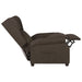 Fauteuil verstelbaar stof donkerbruin