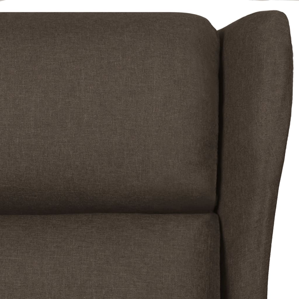 Fauteuil verstelbaar stof donkerbruin