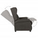 Fauteuil verstelbaar stof taupe