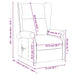 Fauteuil verstelbaar stof taupe