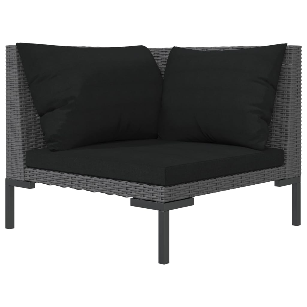 Tuinbank Met Kussens Halfrond Poly Rattan 1 Hoekbank