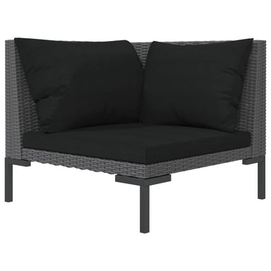 Tuinbank Met Kussens Halfrond Poly Rattan 1 Hoekbank