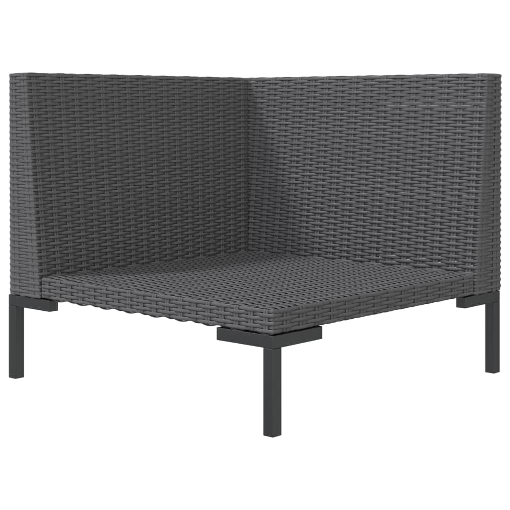 Tuinbank Met Kussens Halfrond Poly Rattan 1 Hoekbank