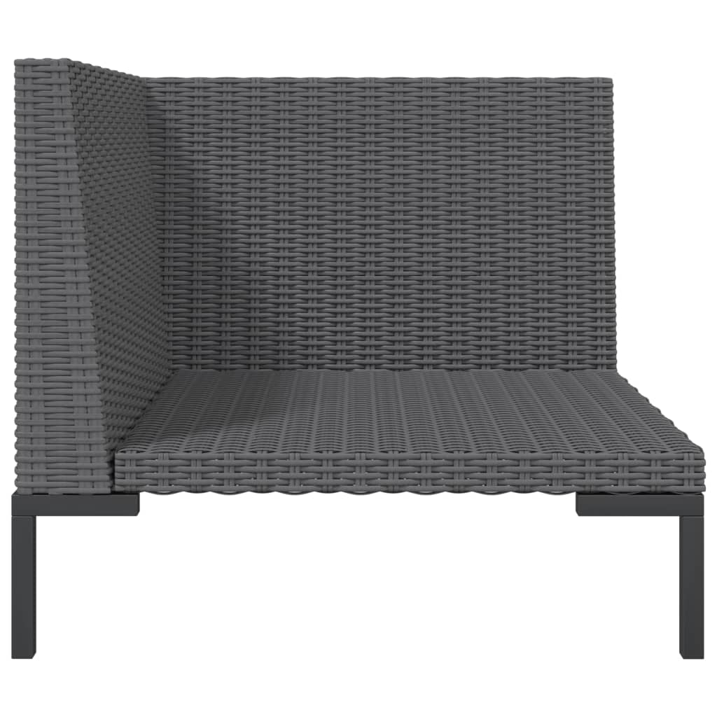 Tuinbank Met Kussens Halfrond Poly Rattan 1 Hoekbank