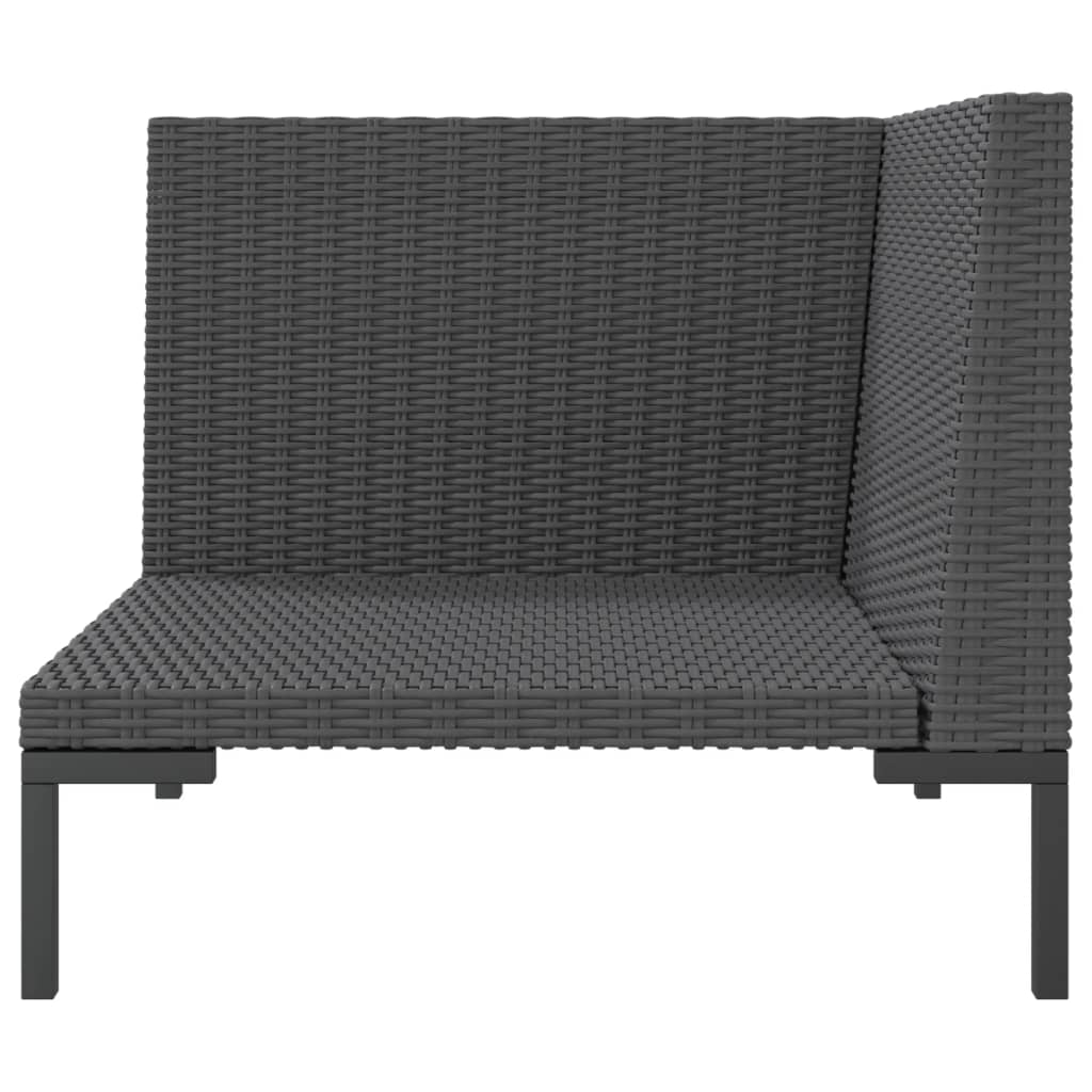 Tuinbank Met Kussens Halfrond Poly Rattan 1 Hoekbank