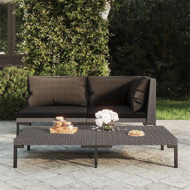 Tuinbank Met Kussens Halfrond Poly Rattan 1 Hoekbank