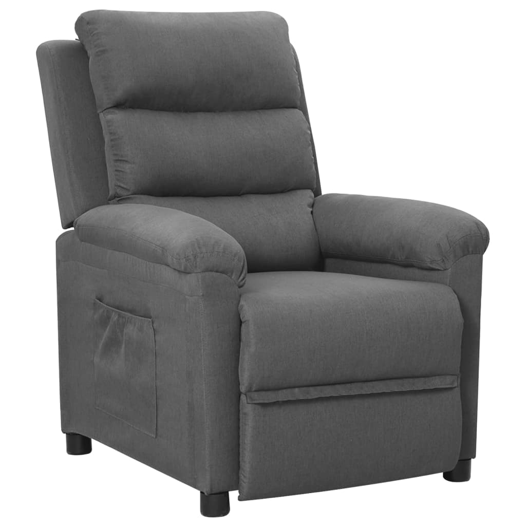 Fauteuil verstelbaar stof lichtgrijs