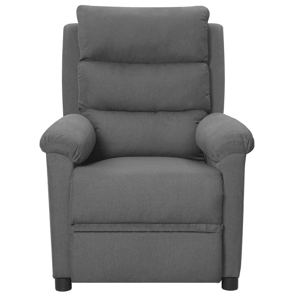 Fauteuil verstelbaar stof lichtgrijs