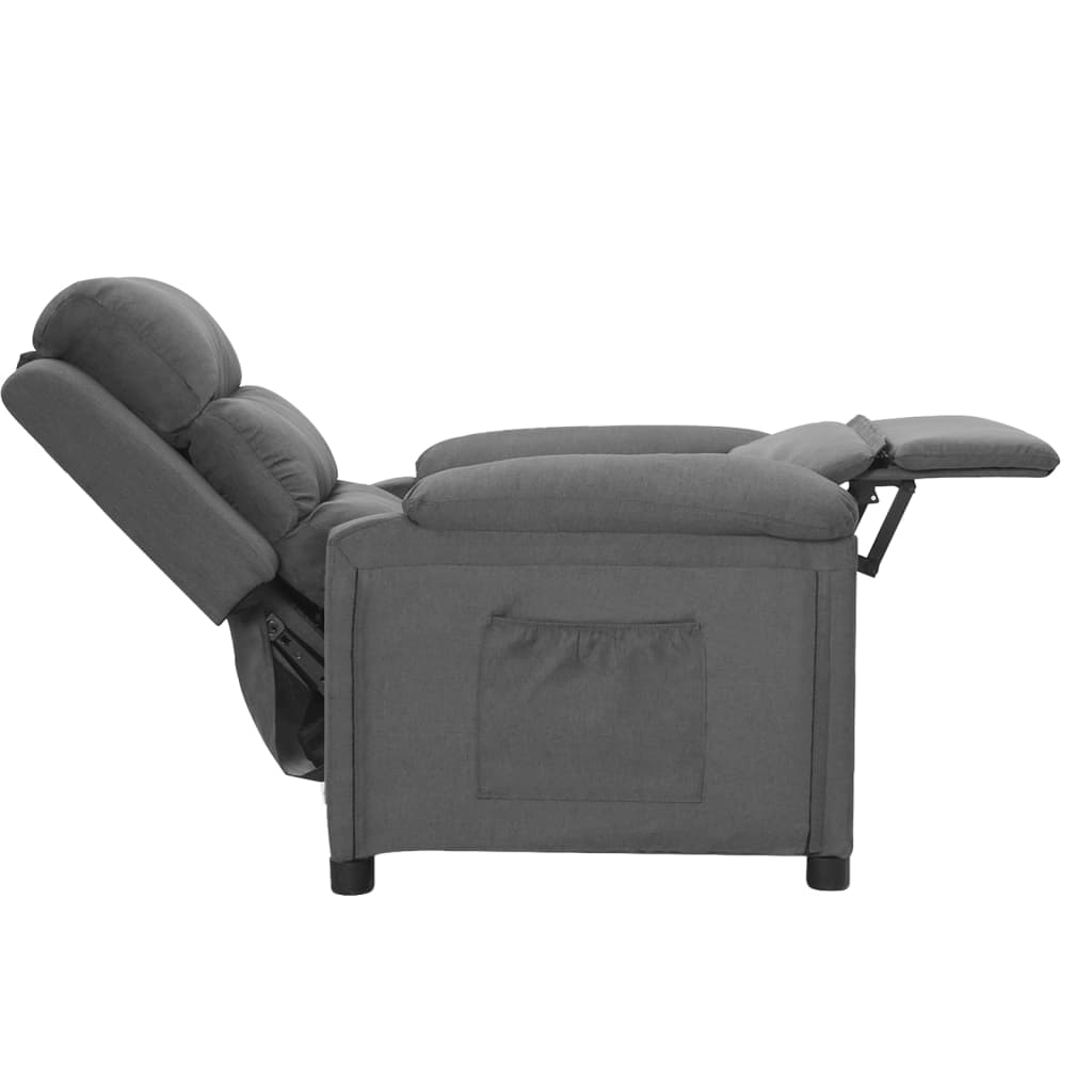 Fauteuil verstelbaar stof lichtgrijs