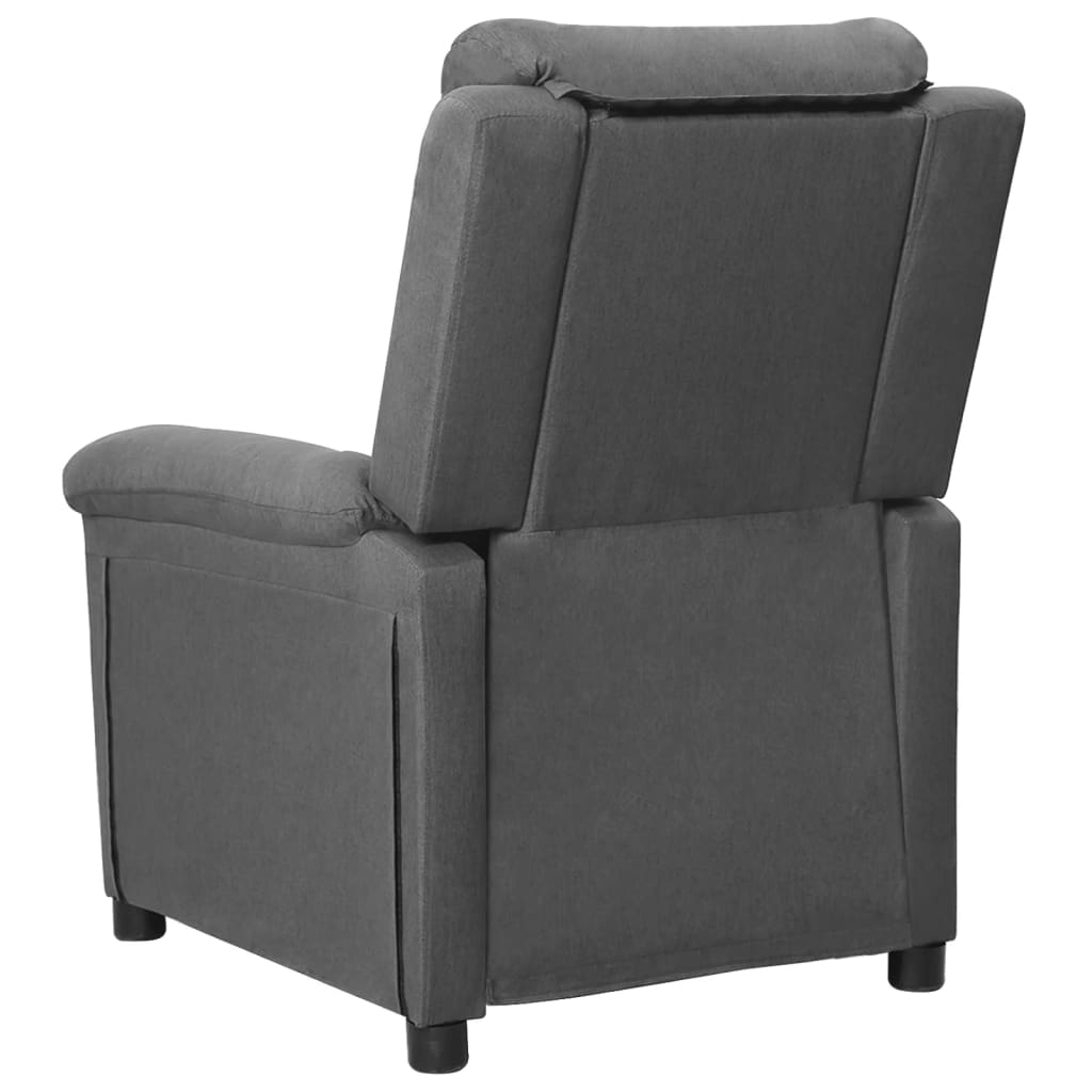 Fauteuil verstelbaar stof lichtgrijs