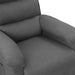 Fauteuil verstelbaar stof lichtgrijs