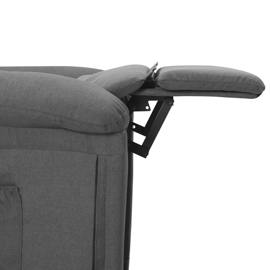Fauteuil verstelbaar stof lichtgrijs