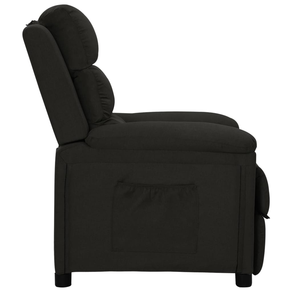Fauteuil verstelbaar stof zwart